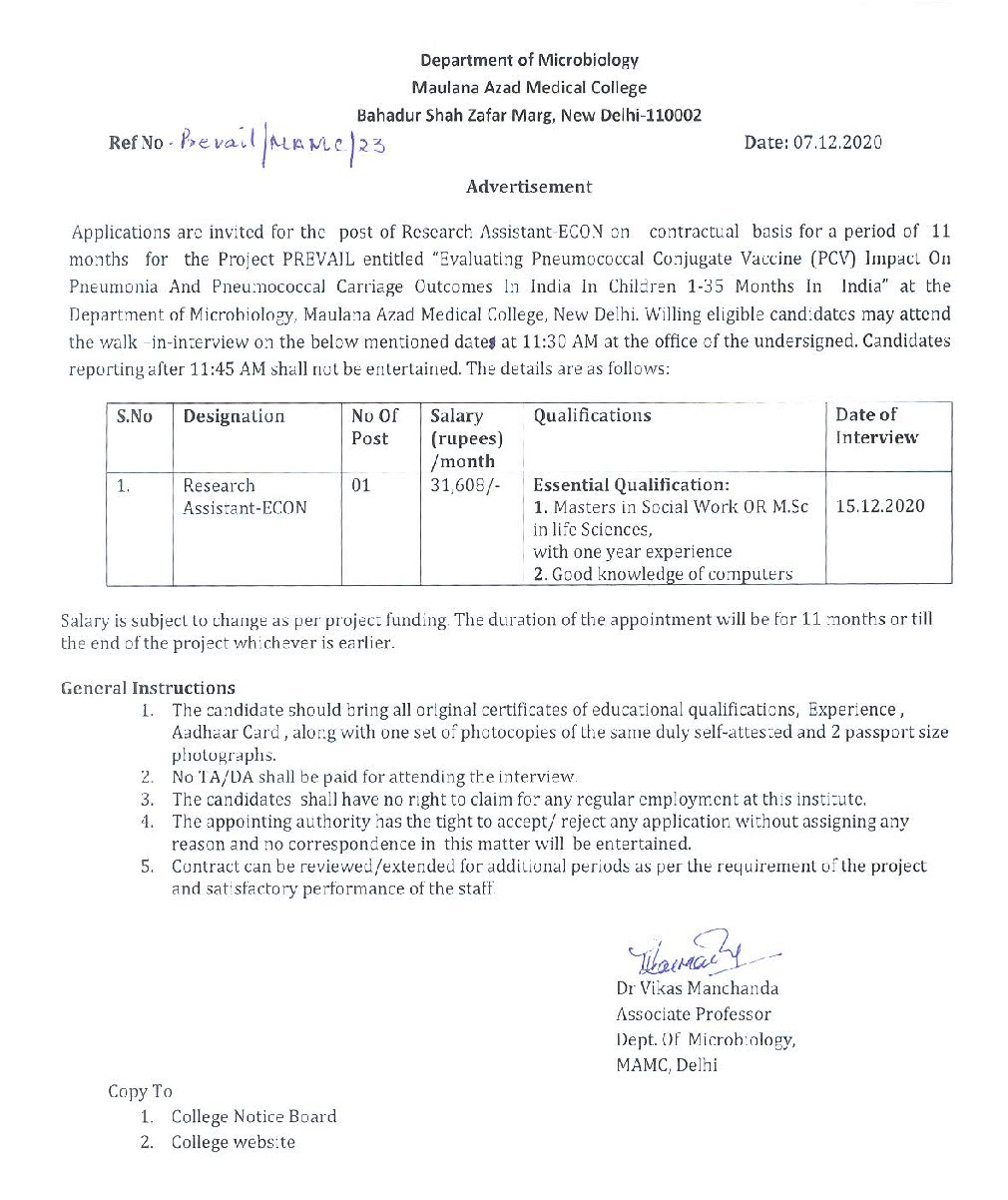 Maulana Azad College - Admission & Merit List